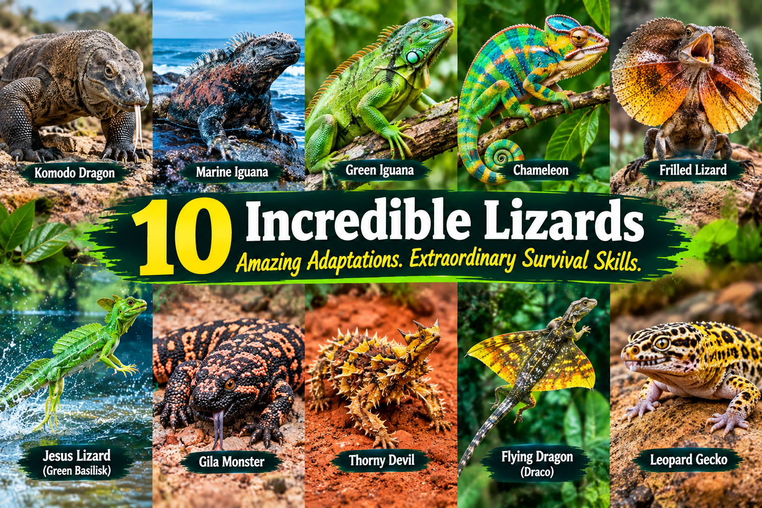 10 Incredible Lizards With Extraordinary Survival Skills