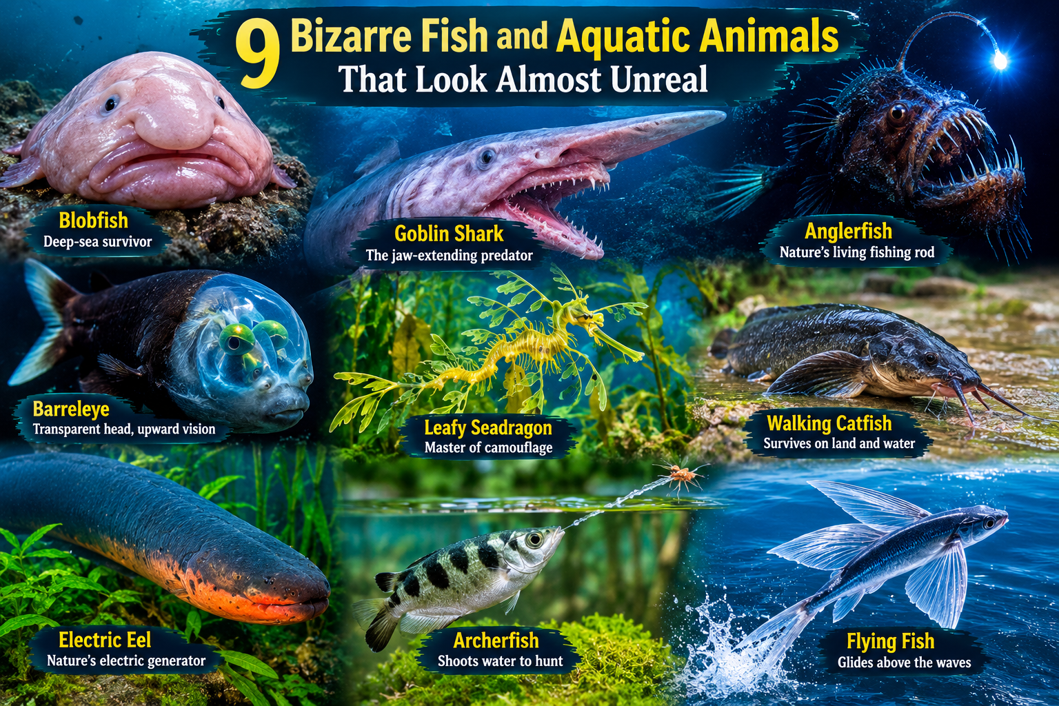 9 Strangest Aquatic Animals in the World: Amazing Survival Adaptations